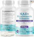 Liposomal NAD Resveratrol Supplement - Nicotinamide Riboside & Quercetin - High Purity NAD Supplements for Anti-Aging, Focus, Energy 120 Capsules