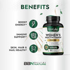 Built by Nature Multivitamin for Women – Daily Womens Multivitamin Supplement with Essential Vitamins & Minerals – Energy, Immunity & Beauty Support – 90 Tablets