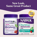 Natrol Time Release Melatonin Gummies, Sleep Support for Adults, 3 mg Melatonin Supplements for Sleep Support, 65 Strawberry-Flavored Gummies, Up to a 65 Day Supply, (Pack of 2)