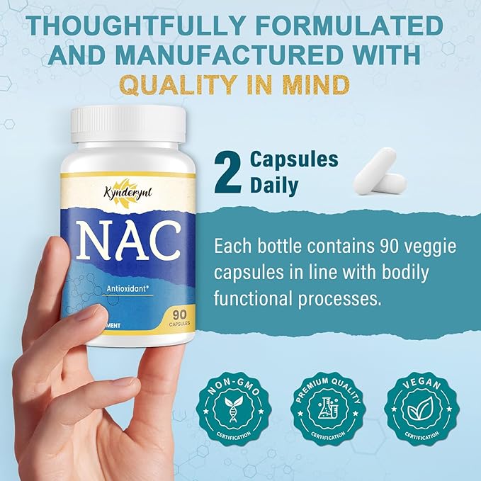 NAC Supplement N-Acetyl Cysteine | High Dose NAC 1000mg for Liver Focused | N-Acetyl-L-Cysteine with Milk Thistle & Glutathione | NAC Capsules 45-Count Vegan
