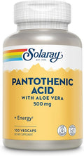 Solaray Pantothenic Acid 500mg -100 Caps