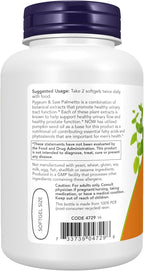 NOW Foods Pygeum & Saw Palmetto 120 Softgel (Pack of 2)