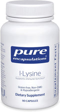 Pure Encapsulations L-Lysine - Essential Amino Acid Supplement for Immune Support & Gum, Lip Health* - with L-Lysine HCl - 90 Capsules