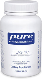 Pure Encapsulations L-Lysine - Essential Amino Acid Supplement for Immune Support & Gum, Lip Health* - with L-Lysine HCl - 90 Capsules