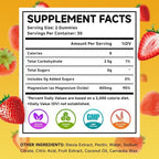 Magnesium Oxide Gummies 400mg, Chewable Magnesium Oxide Supplement for Adults & Kids, Muscle Function Support, Non-GMO, Sugar-Free, Strawberry Flavor, 60 Count