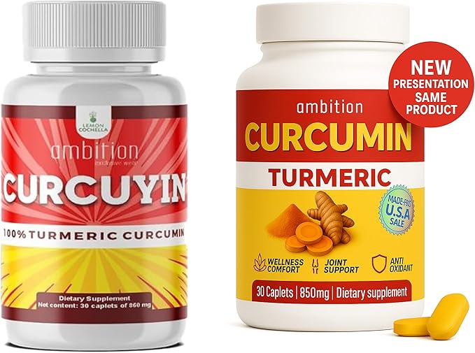 Curcuyin Turmeric Curcumin Supplement, 850mg, 30 Caplets