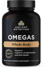 Ancient Nutrition Ancient Omegas Whole Body - ALA, DHA, EPA, from Wild Caught Fish - 90 Capsules
