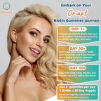 Premium Biotin Gummies with Multivitamins for Stronger Hair, Skin & Nails Raspberry Flavor Vegan Vitamin B7 Men and Women Formula - 60 Vegan Chews (30-Day Supply)‌