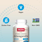 Jarrow Formulas Ashwagandha 300 mg - 120 Veggie Capsules - Overall Health & Resistance to Fatigue - Supplement Supports Endurance, Muscle Recovery & Cognitive Health - 60 Servings (Pack of 12)