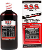 S.S.S. Tonic – High Potency Iron Supplement with B1, B2, B3 Vitamins – 20 fl oz Liquid Formula for Energy, Vitality & Wellness – Easy-to-Take, Iron-Rich, Made in USA, for Women & Men