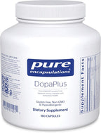 Pure Encapsulations DopaPlus - Supports Dopamine Production - for Daily Brain Function* - with L-Tyrosine, Folate, Vitamin B6 & L-5-MTHF - Non-GMO & Vegan - 180 Capsules