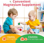 Magnesium Gummies for Kids - Magnesium Glycinate Gummies with L-Theanine, Vitamin B6, D3 for Kids & Adults Sleep, Calm, Relaxation, Brain, Bones, Muscle Relief, Sugar Free Banana & Strawberry 60ct