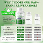NAD Supplement, Nicotinamide Riboside, NAD 910MG Liposomal Supplements for Women & Men, NAD+ Supplement for Anti Aging and Cell Regeneration -120 Capsules