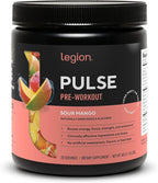 LEGION Pulse Pre Workout Supplement - All Natural Nitric Oxide Preworkout Drink to Boost Energy, Creatine Free, Naturally Sweetened, Beta Alanine, Citrulline, Alpha GPC (Sour Mango)