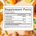 Doctor's Recipes Turmeric Curcumin with Black Pepper Extract, High Absorption Ultra Potency Turmeric Supplement with 95% Curcuminoids, Comfort and Immune Support, Vegan, Non-GMO, 60 Caps