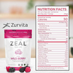 Zurvita - Zeal for Life 30-Day Wellness Bag - Wild Berry (Guarana Free) - Nutritional Supplement for Vitality, Immunity, and Wellness - 420 Grams
