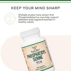 PhosphatidylSerine Supplement 300mg Per Serving, 120 Capsules (Phosphatidyl Serine Complex) by Double Wood