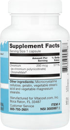 Vitacost GTF Chromium Polynicotinate as ChromeMate - 200 mcg - 300 Capsules