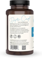 The Wellness Company Digestive Comfort - Bloat & Gas Relief, Anti-Heart Burn, IBS, Fast Acting, Gut Health - 5 Enzymes, Peppermint & Ginger Root | 60ct (1 Month Supply)