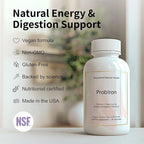 Nourished Natural Health ProbIron - Women's Probiotic + Iron Supplement Boosted with Vitamin C and Copper - Vegan Formula for Energy and Digestive Wellness - 60 Capsules