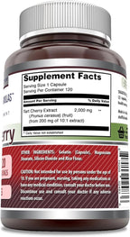 Amazing Formulas Tart Cherry 10:1 Extract Supplement | 2000 Mg per Serving | Capsules | Non-GMO | Gluten-Free | Made in USA (1 Pack | 120 Count)