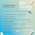 Colostrum Capsules | Grass-Fed Bovine Colostrum with Akkermansia Probiotic 1B AFU | Microbiome & Gut Support | High IgG Advanced Formula | 120 Capsules