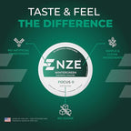 NZE Caffeine Free Nootropic Pouches (Wintergreen) - Nootropic Pouches with Alpha GPC, L-Tyrosine & L-Theanine - No Sugar or Artificial Sweeteners - 15 Pouches Per Can - 5 Pack