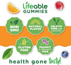 Lifeable Sugar Free Fiber Gummies for Adults | 4g | Great Tasting Fiber Supplement Gummies | Keto Friendly, Gluten Free, Vegan, Non GMO Prebiotic Fiber | for Digestive Health | 90 Gummies