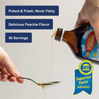 Carlson - The Very Finest Fish Oil, 1600 mg Omega-3s, Liquid Fish Oil Supplement, Norwegian Fish Oil, Wild-Caught, Sustainably Sourced Fish Oil Liquid, Just Peachie, 200 mL (6.7 Fl Oz)