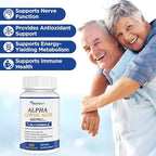 Alpha Lipoic Acid 600mg + CoQ10 & Active B1 & B12 – 7-in-1 Neuropathy Support – Fortify Nerves in Hands & Feet – Antioxidant, Cell Energy & Metabolism – Vegan, Gluten-Free, 120 Capsules