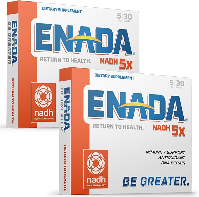ENADA New 5MG NADH Supplement (Reduced NAD) More efficient Than NMN | Natural Energy Supplement that Support Immunity, DNA Repair, Antioxidant | Serves as Energy and Memory Booster | 60 Tablets…