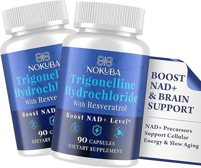 NMNH Strengthen Alternative with Trigonelline HCL 500mg & Resveratrol 100mg | NAD Supplement for Women & Men | Plant Extraction NAD+ Precursors for Energy Boost & Healthy Aging | 180 Capsules