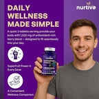 Darkberry Fusion Tablets – 1000 mg – 120 Tablets – 2 Tablets Per Day, 2-Month Supply – 8-Berry Blend with Maqui, Haskap, Aronia, Blueberry, Tart Cherry, Blackcurrant, Acai & Elderberry
