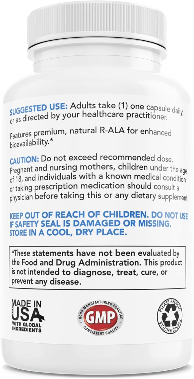 R-Alpha Lipoic Acid 300MG of Pure R-LIPOIC Acid 90 Count. ((((MAX Strength))))