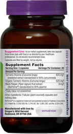 Oregon's Wild Harvest, Turmeric Curcumin Supplement Vegan Capsules with BioPerine 1350 MGS, 60 Count