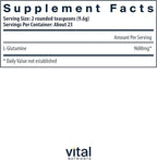 Vital Nutrients Glutamine Powder - Healthy Gastrointestinal Tract Function - Gluten, Dairy, Soy Free - Non-GMO - 225g/8 oz L-Glutamine Powder