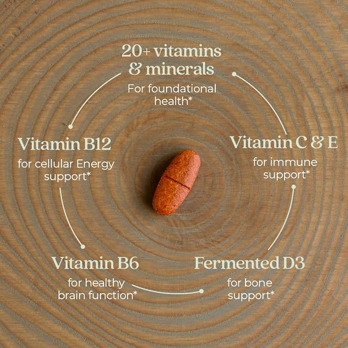 New Chapter Women’s Multivitamin 55+, Astaxanthin, B6, B12, D3, Vitamin C & Zinc, Immune, Heart, Cellular Energy, and Bone Support, Gentle on The Stomach, One Daily, Non-GMO, Gluten-Free, 48 Tablets