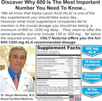 Neuroturna Support Supplement with 600 mg Pure Alpha Lipoic Acid - Advanced ALA Formula for Feet Hands Fingers Legs - Ultra Potent 18 in 1 Natural Vitamins - 120 Capsules