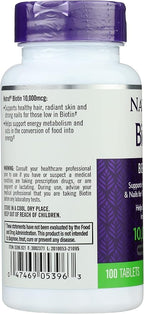 Natrol Biotin Max 10000 Mcg, 100 Tablets
