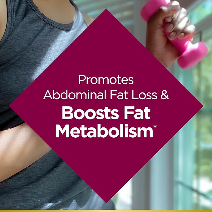 Nature's Bounty Optimal Solutions Metabolism Booster Supplement, Boosts Fat Metabolism, Promotes Abdominal Fat Loss, with Citrus Extracts and Black Ginger, 60 Capsules (Pack of 2)