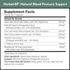 Herbal-BP Natural Blood Pressure Supplement - Supports Circulatory Health | Featuring Grape Seed Extract, Garlic, Hawthorn, Olive Leaf & Ashwagandha for Long-Term Support (3-Pack)