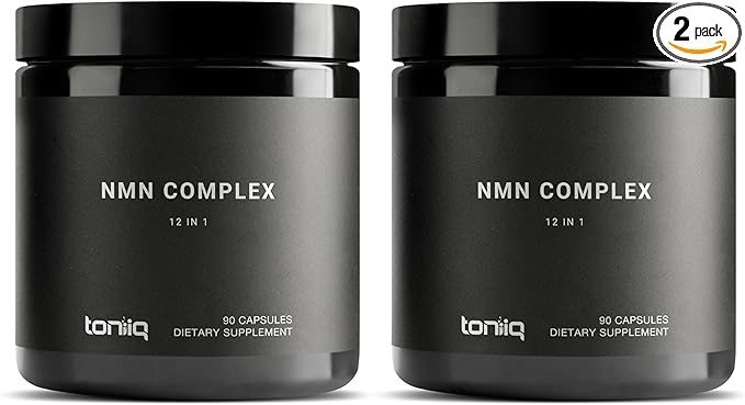 Toniiq NMN 12-in-1 Complex – 5 Liposomal Ingredients NMN, NAD+, CoQ10, Spermidine & Apigenin for Enhanced Absorption – Plus Resveratrol, Fisetin, Berberine & More – 180 Vegetarian Capsules