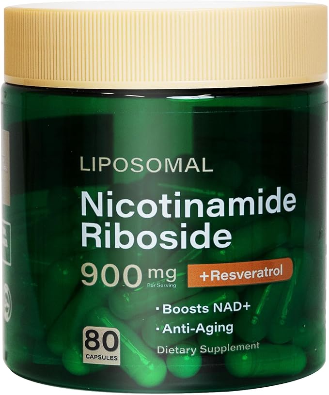 NAD Resveratrol Supplement Plus Extra Strength, Nicotinamide Riboside NR 900mg for Women & Men, NAD Supplement NMN Alternative– Liposomal Formula for Energy, Anti-Aging