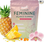 Women’s Probiotic Gummies – Vaginal & Gut Health Support with Prebiotics – 5 Billion CFU, Pineapple Flavor, 60 Count, Non-GMO & Gluten Free