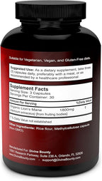 Divine Bounty Lions Mane Mushroom Capsules - 1800mg Lion's Mane Mushroom Per Serving - Non-GMO Nootropic Brain & Immune Support - 90 Vegetarian Caps