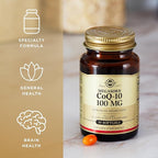 Solgar Megasorb CoQ-10 100 mg - 30 Softgels - Enhanced Absorption - Non-GMO, Gluten Free, Dairy Free - 30 Servings