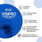 VISIPRO® 20-20 New Vision Health Supplement - Advanced Eye Vision Vitamins for Complete Eye Health, Vision Support & Macular Free Radical Defense - 60 Veggie Caps