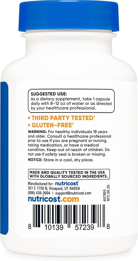 Nutricost Copper Glycinate Capsules (120 Capsules, 3MG Copper per Serving) - Non GMO, Vegan
