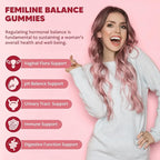 （2 Pack） Premium Feminine Balance Gummies for Women, Support pH Balance & Vaginal Probiotics Health Gummies with Cranberry Pineapple Powder, D-Mannose, Sugar Free, Gluten Free, Vegan