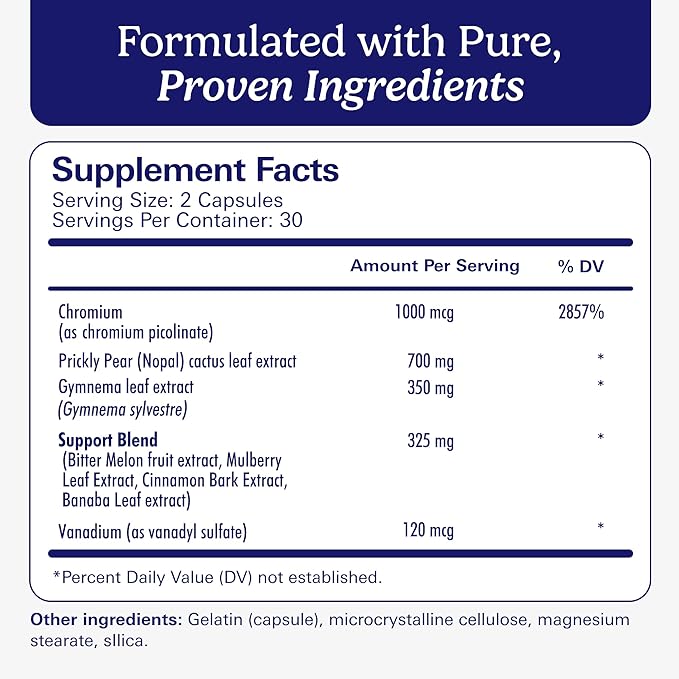 Santo Remedio Super Nopal, Exclusive Formula with Nopal, Gurmar (Gymnema Silvestre), Chromium Picolinate and Vanadyl Sulfate. 60 Capsules (30 Servings)